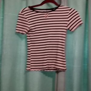 White and Black Striped Shirt